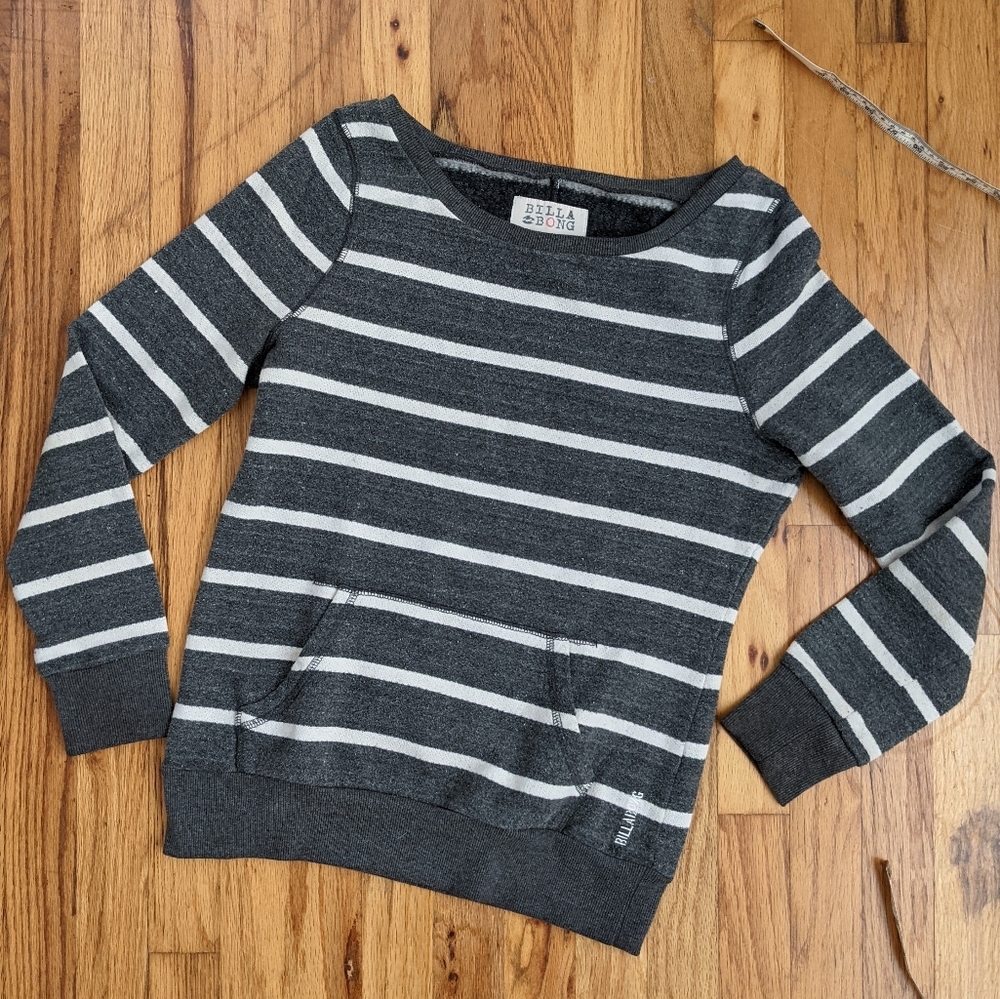 Billabong Striped Sweater Front Pocket